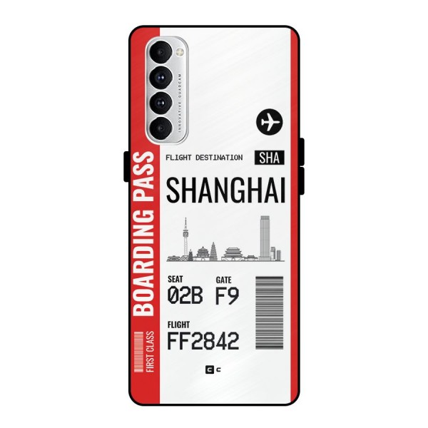 Shanghai Boarding Pass Metal Back Case for Oppo Reno4 Pro