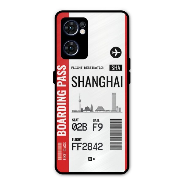 Shanghai Boarding Pass Metal Back Case for Oppo Reno7 5G