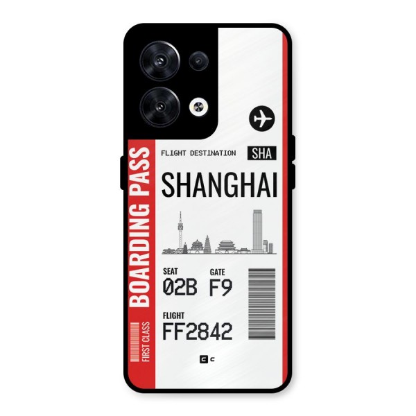 Shanghai Boarding Pass Metal Back Case for Oppo Reno8 5G