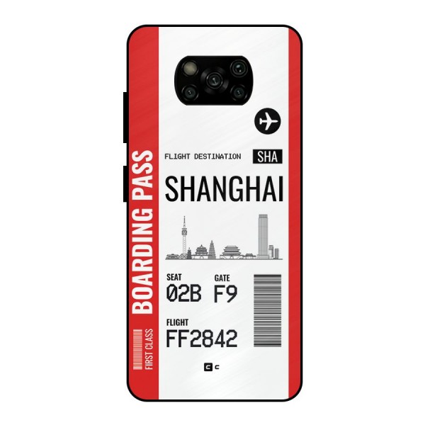 Shanghai Boarding Pass Metal Back Case for Poco X3