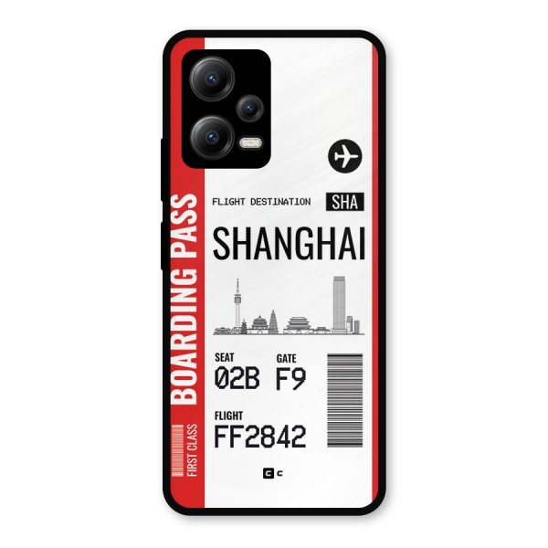 Shanghai Boarding Pass Metal Back Case for Poco X5