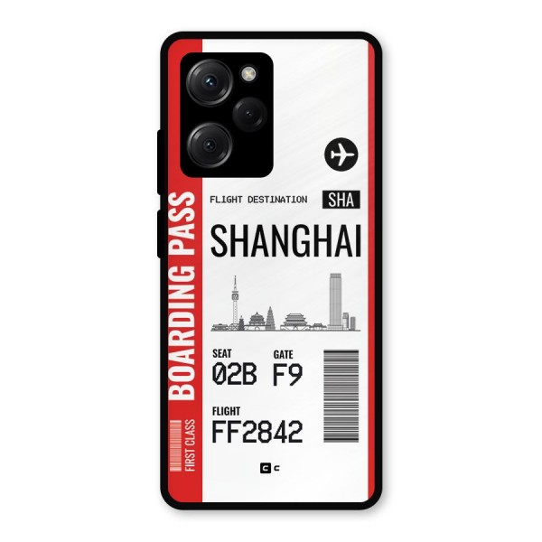 Shanghai Boarding Pass Metal Back Case for Poco X5 Pro