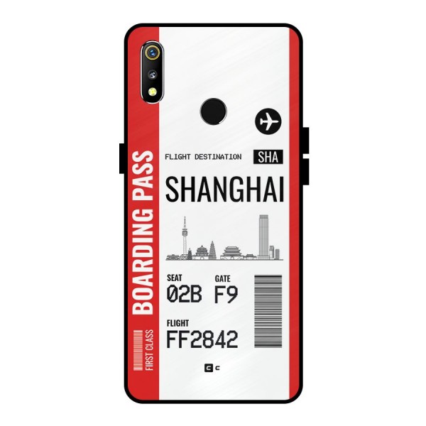 Shanghai Boarding Pass Metal Back Case for Realme 3