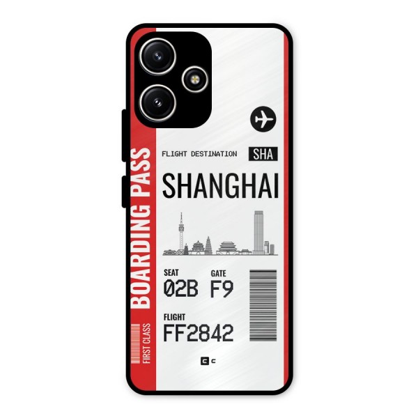 Shanghai Boarding Pass Metal Back Case for Redmi 12 5G