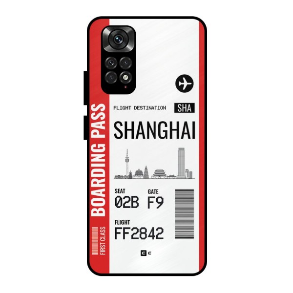 Shanghai Boarding Pass Metal Back Case for Redmi Note 11 Pro