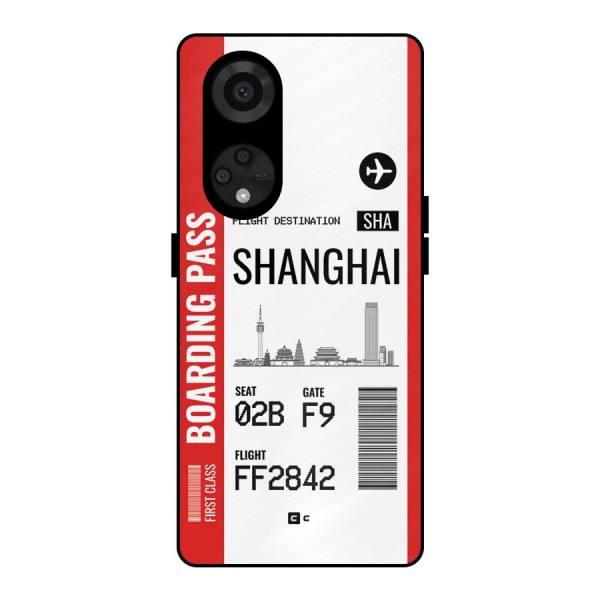 Shanghai Boarding Pass Metal Back Case for Reno8 T 5G