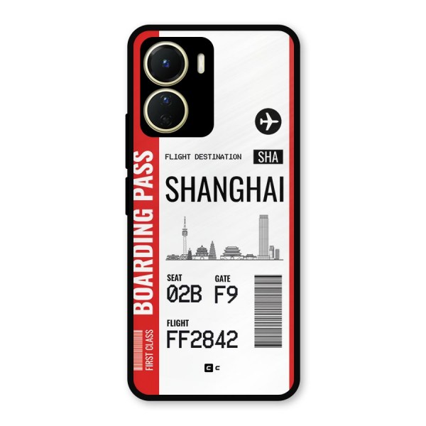 Shanghai Boarding Pass Metal Back Case for Vivo T2x