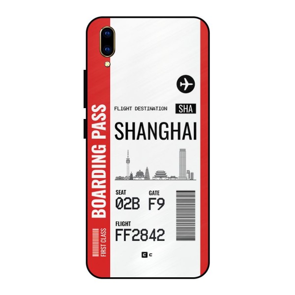 Shanghai Boarding Pass Metal Back Case for Vivo V11 Pro