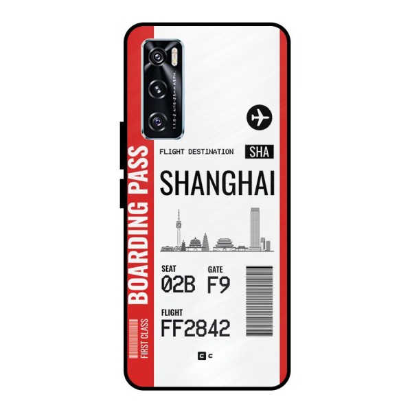 Shanghai Boarding Pass Metal Back Case for Vivo V20 SE