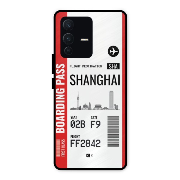 Shanghai Boarding Pass Metal Back Case for Vivo V23 5G