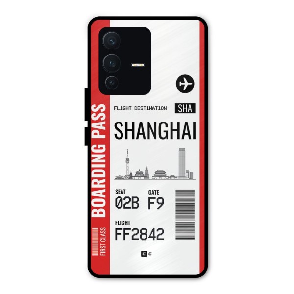 Shanghai Boarding Pass Metal Back Case for Vivo V23 Pro