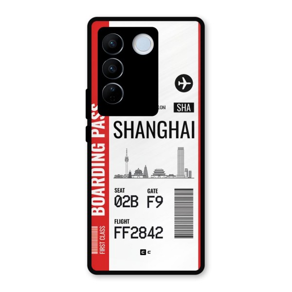 Shanghai Boarding Pass Metal Back Case for Vivo V27 Pro