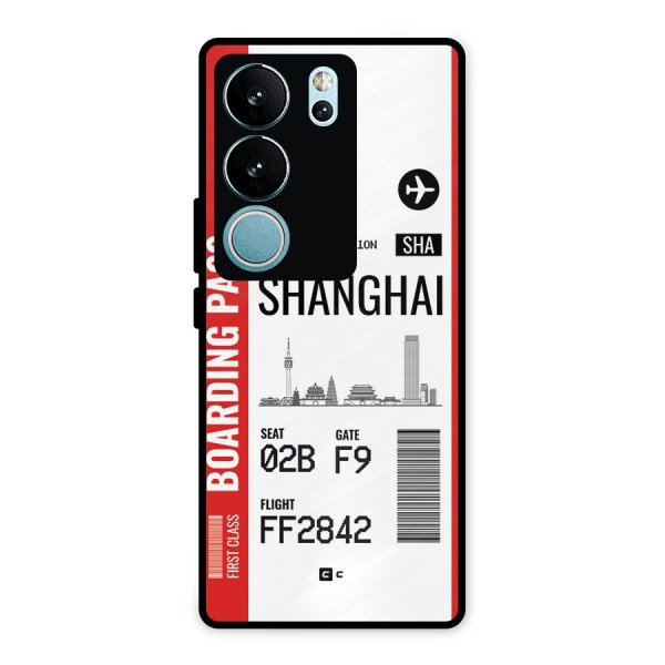 Shanghai Boarding Pass Metal Back Case for Vivo V29 Pro