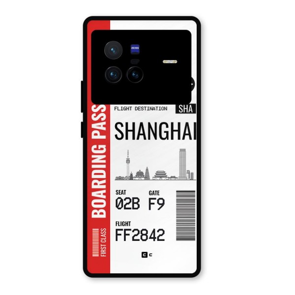 Shanghai Boarding Pass Metal Back Case for Vivo X80