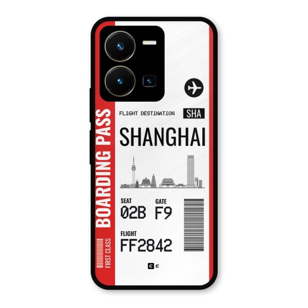 Shanghai Boarding Pass Metal Back Case for Vivo Y35