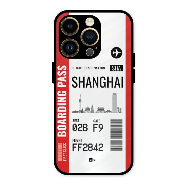 Shanghai Boarding Pass Metal Back Case for iPhone 14 Pro