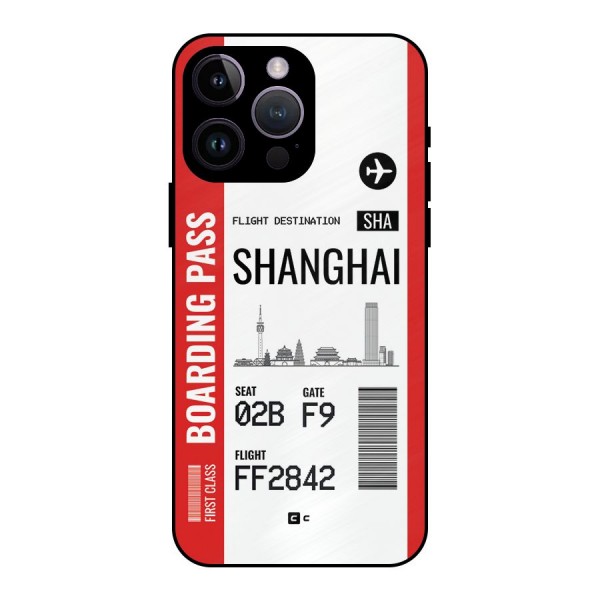 Shanghai Boarding Pass Metal Back Case for iPhone 14 Pro Max