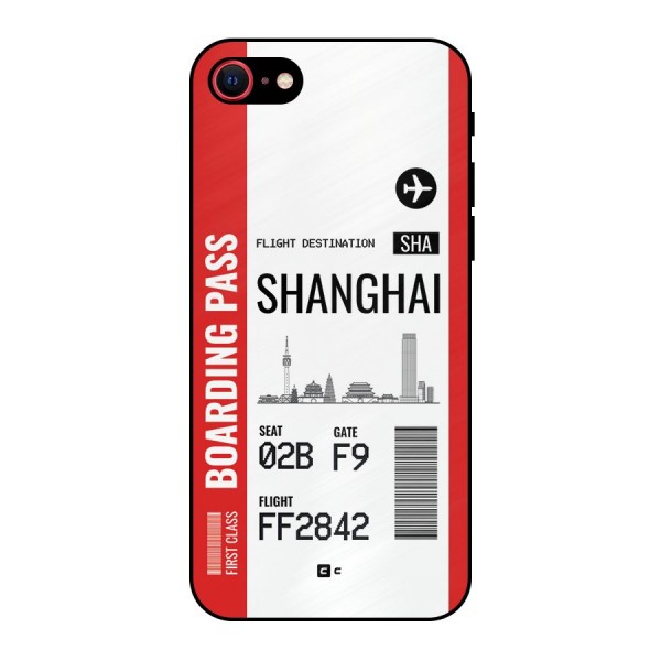 Shanghai Boarding Pass Metal Back Case for iPhone 8