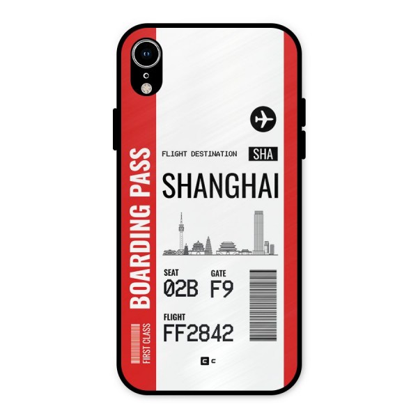 Shanghai Boarding Pass Metal Back Case for iPhone XR