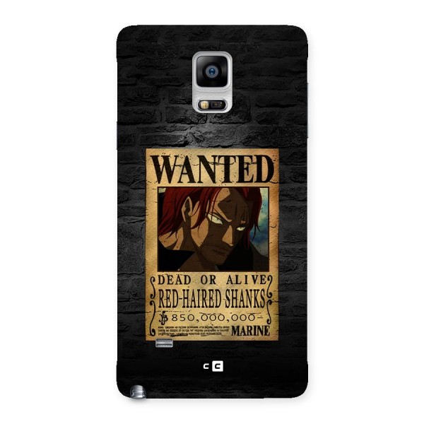 Shanks Wanted Back Case for Galaxy Note 4