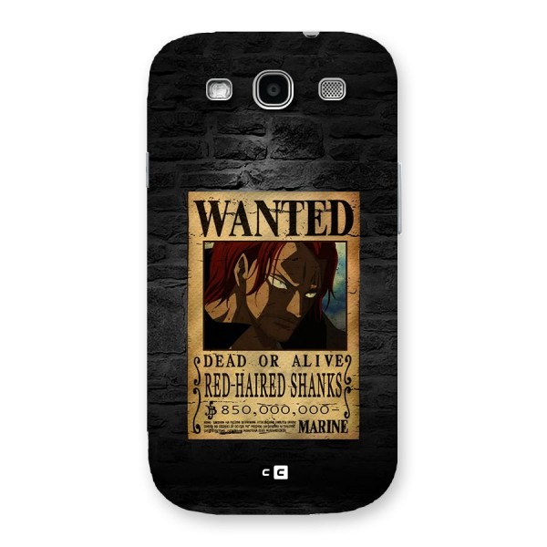 Shanks Wanted Back Case for Galaxy S3 Neo