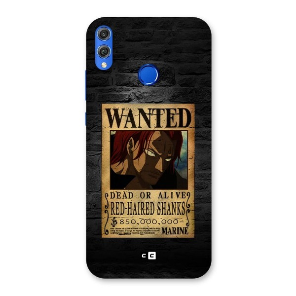 Shanks Wanted Back Case for Honor 8X
