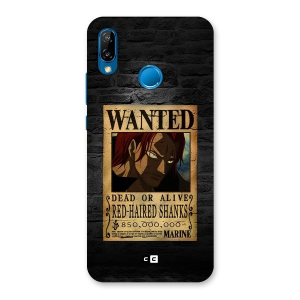 Shanks Wanted Back Case for Huawei P20 Lite