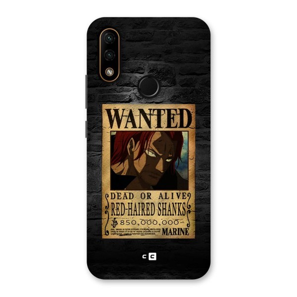 Shanks Wanted Back Case for Lenovo A6 Note