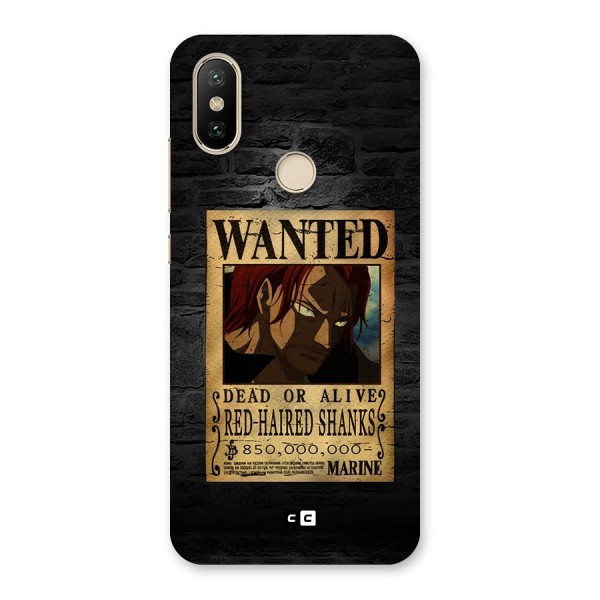 Shanks Wanted Back Case for Mi A2