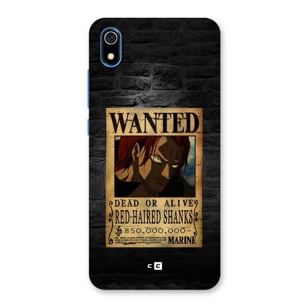 Shanks Wanted Back Case for Redmi 7A