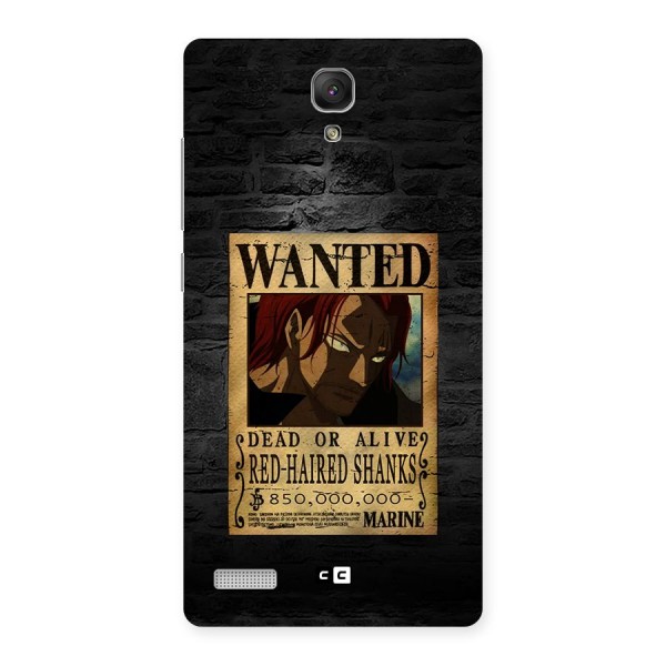 Shanks Wanted Back Case for Redmi Note 4