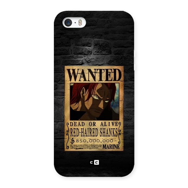 Shanks Wanted Back Case for iPhone 5 5s