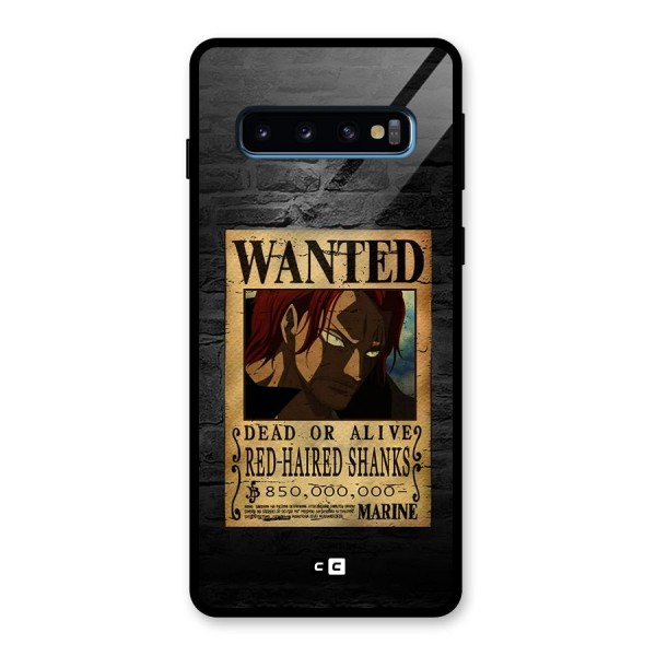 Shanks Wanted Glass Back Case for Galaxy S10