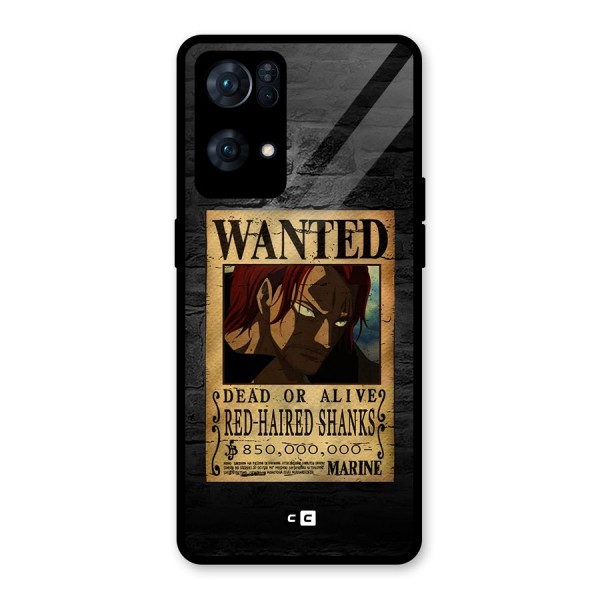 Shanks Wanted Glass Back Case for Oppo Reno7 Pro 5G