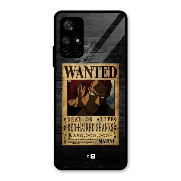 Shanks Wanted Glass Back Case for Redmi Note 11T 5G