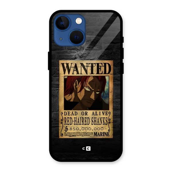 Shanks Wanted Glass Back Case for iPhone 13 Mini