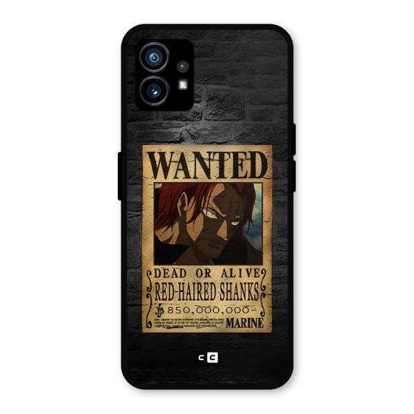 Shanks Wanted Metal Back Case for Nothing Phone 1