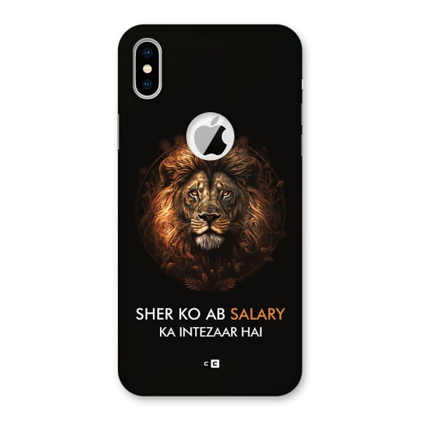 Sher On Salary Back Case for iPhone XS Logo Cut