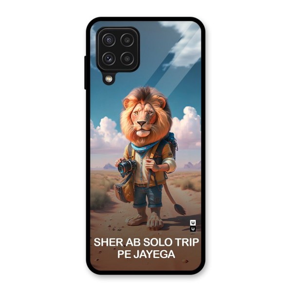 Sher Solo Trip Glass Back Case for Galaxy A22 4G