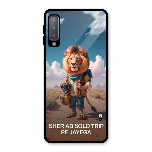 Sher Solo Trip Glass Back Case for Galaxy A7 (2018)