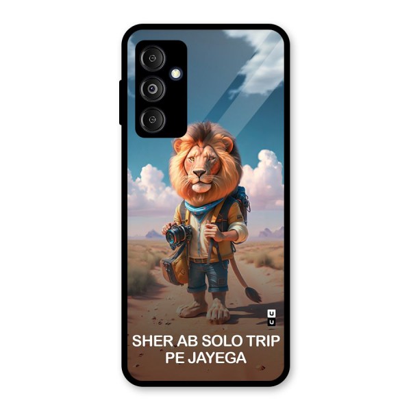 Sher Solo Trip Glass Back Case for Galaxy M14 5G