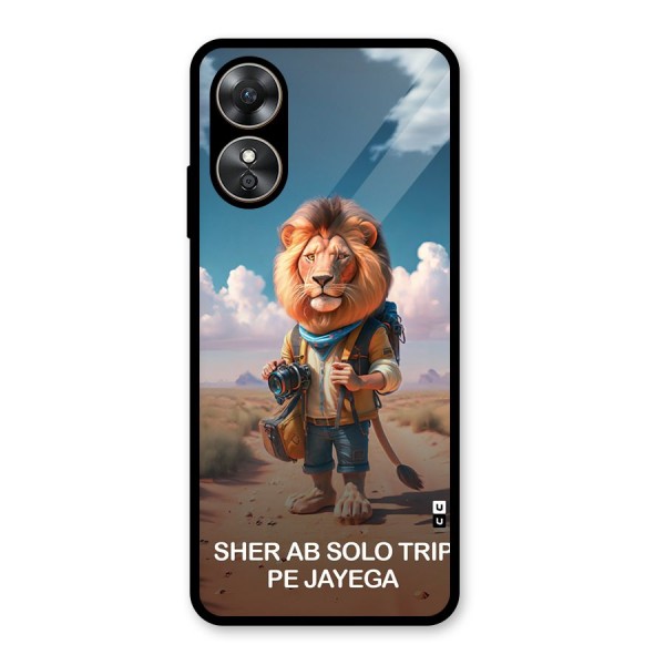 Sher Solo Trip Glass Back Case for Oppo A17