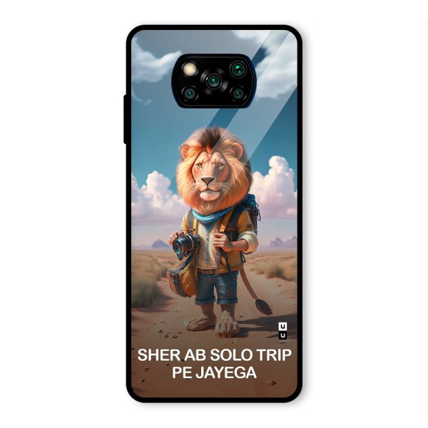 Sher Solo Trip Glass Back Case for Poco X3 Pro