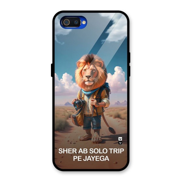 Sher Solo Trip Glass Back Case for Realme C2