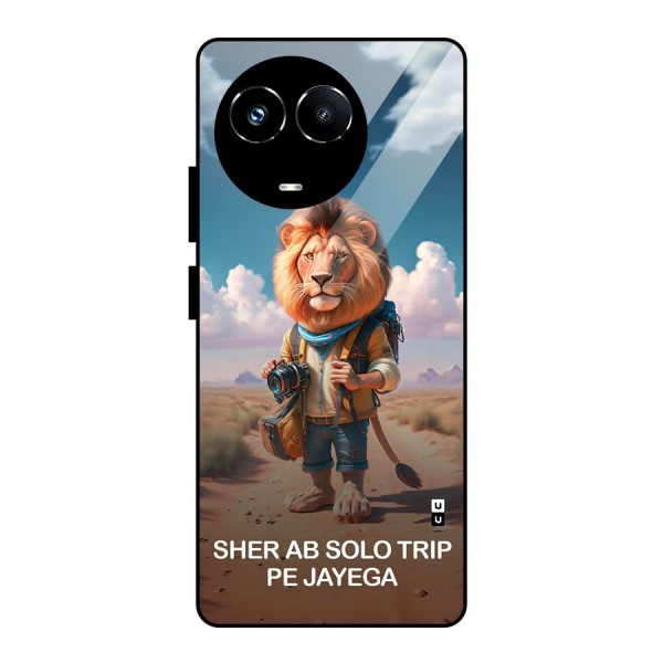 Sher Solo Trip Glass Back Case for Realme Narzo 60X