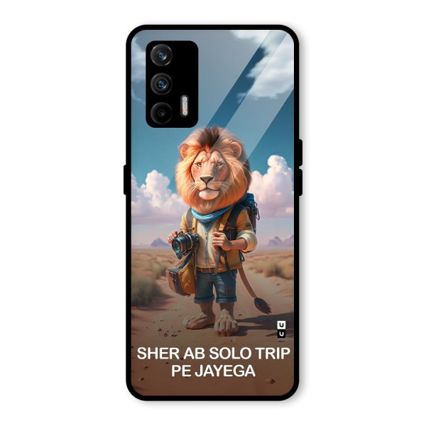 Sher Solo Trip Glass Back Case for Realme X7 Max