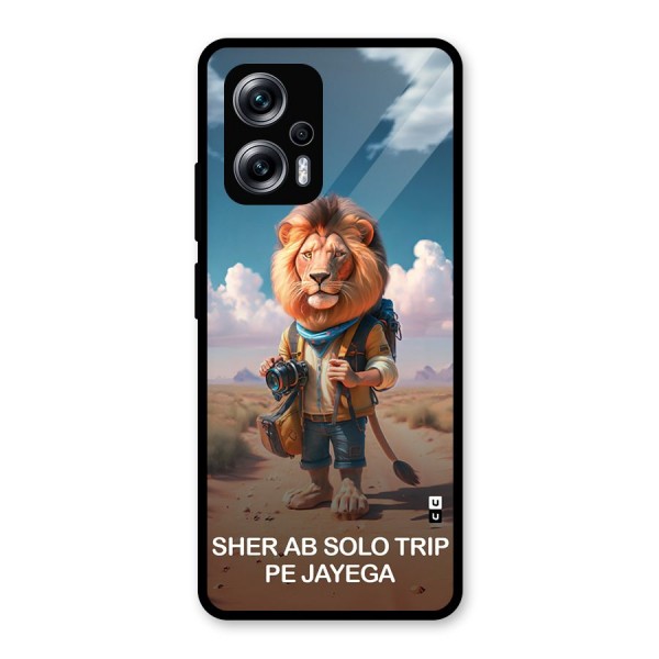 Sher Solo Trip Glass Back Case for Redmi K50i