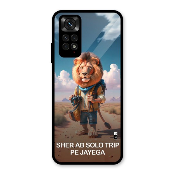 Sher Solo Trip Glass Back Case for Redmi Note 11S