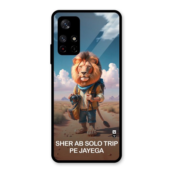 Sher Solo Trip Glass Back Case for Redmi Note 11T 5G