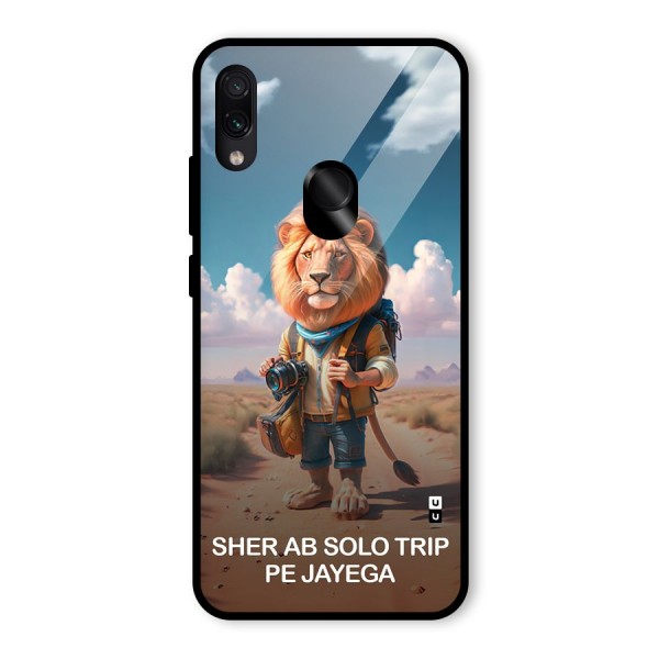 Sher Solo Trip Glass Back Case for Redmi Note 7